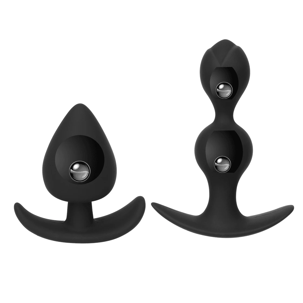 Perline anali con sfera di metallo incorporata 30-45mm Butt Plug per le donne Palline vaginali Uomini Dilatatore ano Dildo Masturbatore femminile Giocattoli del sesso 18