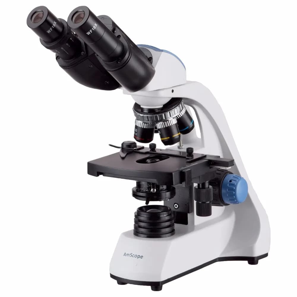 Microscopio composto binoculare AmScope 40X-2000X LED con fase meccanica a due strati 3D