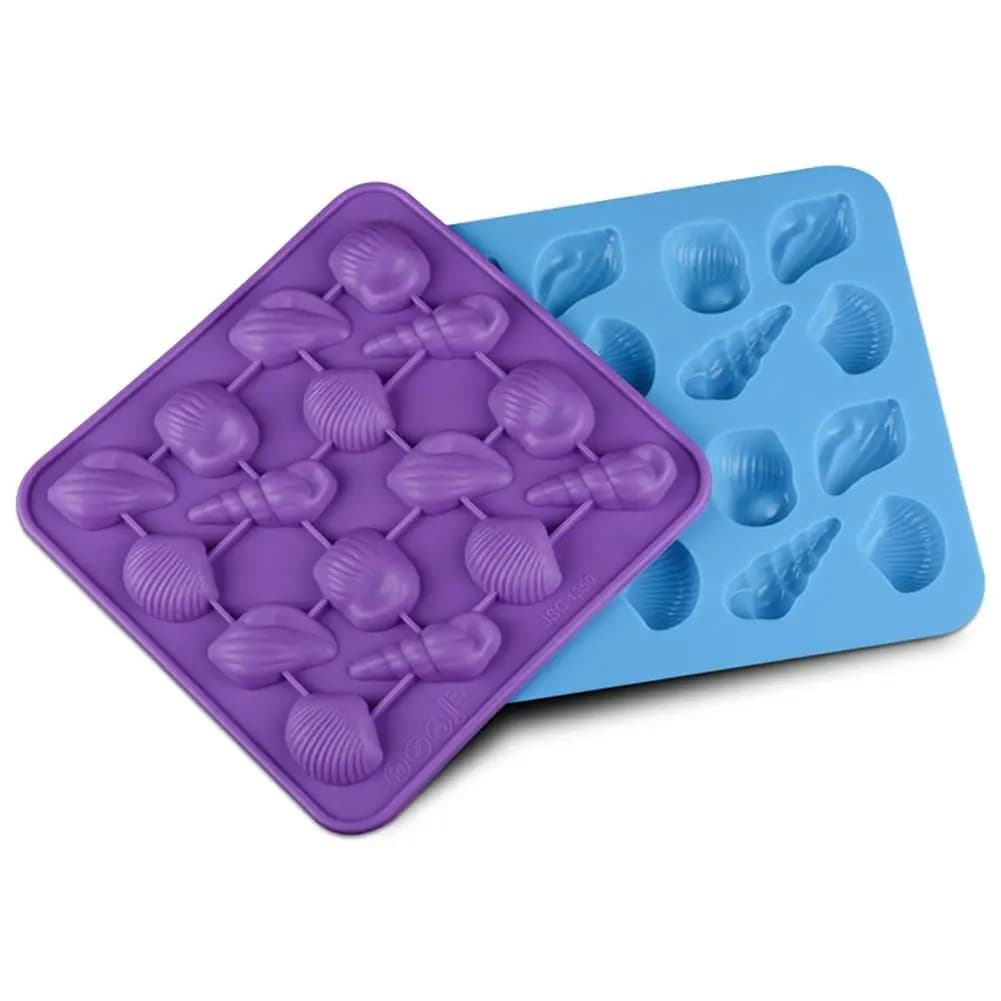Nuovo stampo per ghiaccio in Silicone creativo mondo subacqueo conchiglia modello di cioccolato stampo per griglia di ghiaccio stampo per torta decorativo fai da te # BO