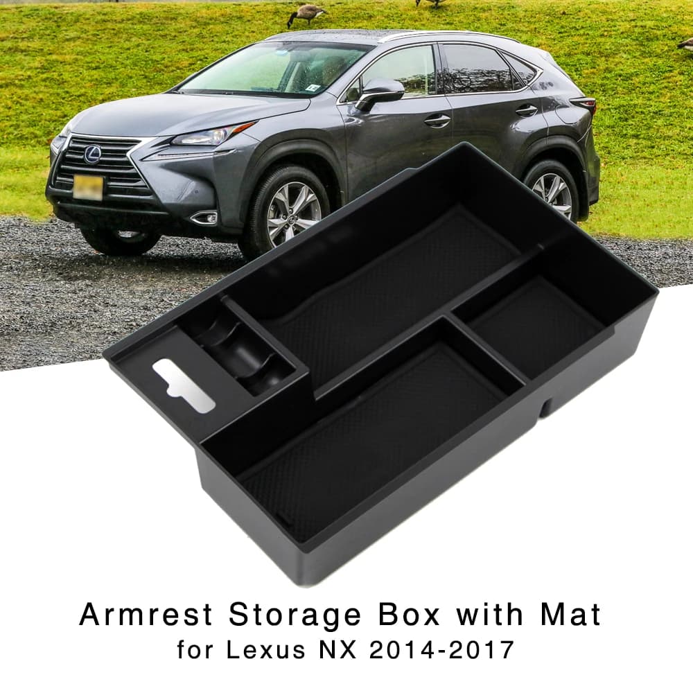 Scatola portaoggetti bracciolo auto per Lexus NX 2014 2015 2016 2017 Interni Center Console Organizer Vassoio porta guanti