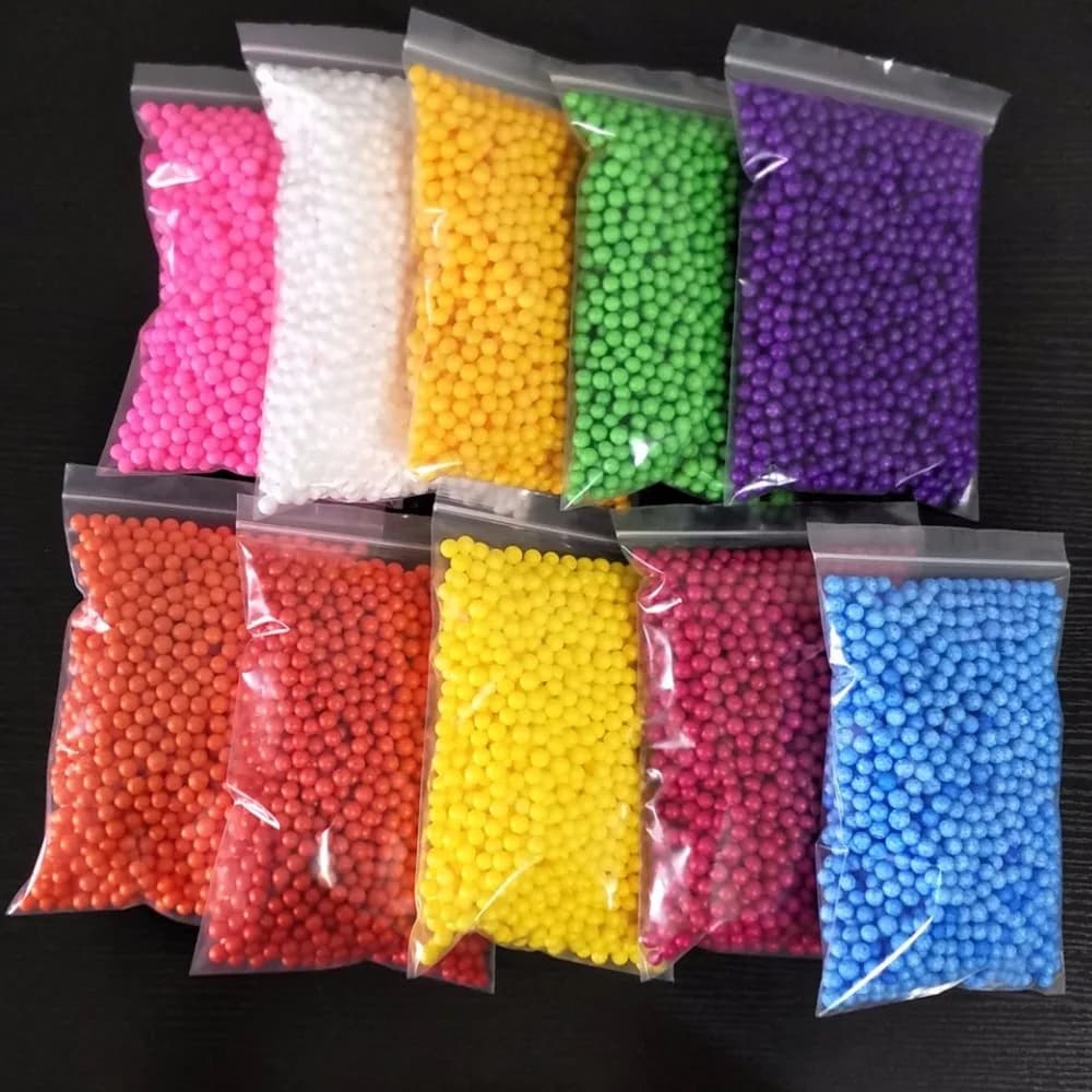 7-9 millimetri 13g Arcobaleno Palle Schiuma di Sanguinamento Mini Colori di Polistirolo Per Slime Sfera Decorativa del Mestiere di DIY forniture GIOCATTOLI di PERLINE