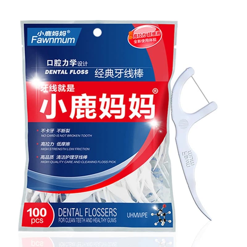 Teeth of mother fulvo whitening interdental wire sticks 100 pieces floss interdental Pick appetizers with floss interdental cleaning of teeth floss