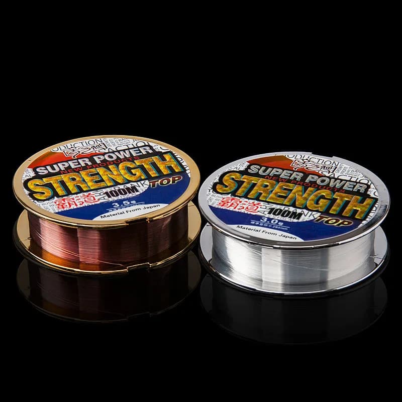 2 pz/lotto forte durevole resistente linea di pesca esche da pesca fluorocarbon filo di fibra di carbonio 100 metri super forza linea