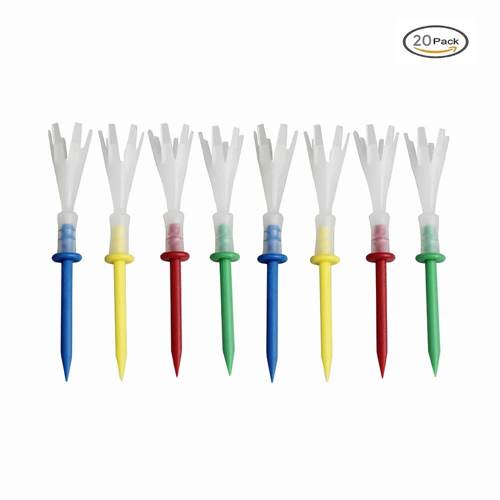 CRESTGOLF 70mm/83mm Tees da golf Polipropilene Golf Tees in plastica Accessori da golf Multi colore 20 pezzi/pacco