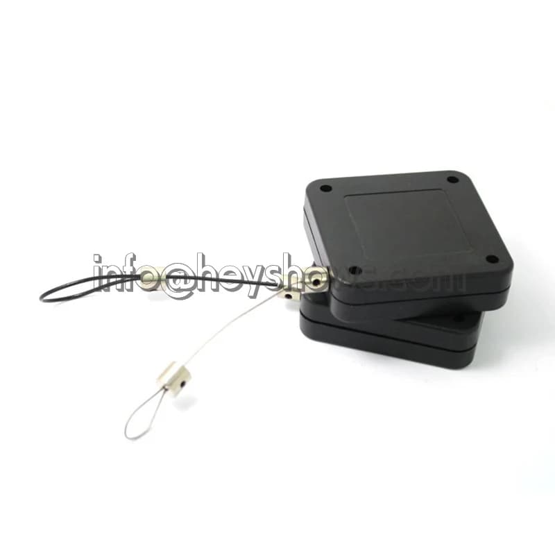 20 Pezzi/Lotto Cavo di Sicurezza Telescopico Antifurto, Catena Super Lunga con Avvolgitore Quadrato per Sicurezza Prodotti 1m/2m/3m/4m