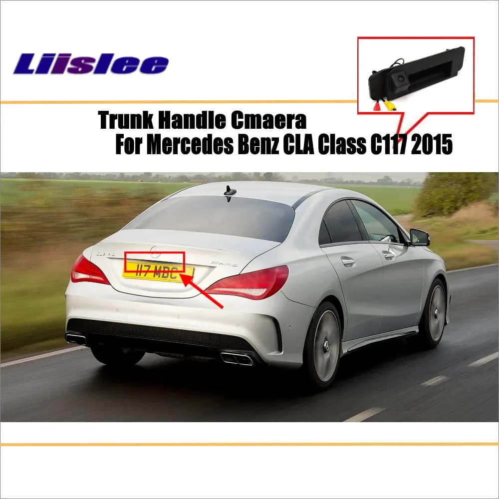 Telecamera Posteriore per Mercedes Benz Classe CLA C117 2015, Integrata nella Maniglia del Bagagliaio, Monitor HD OEM SONY CCD