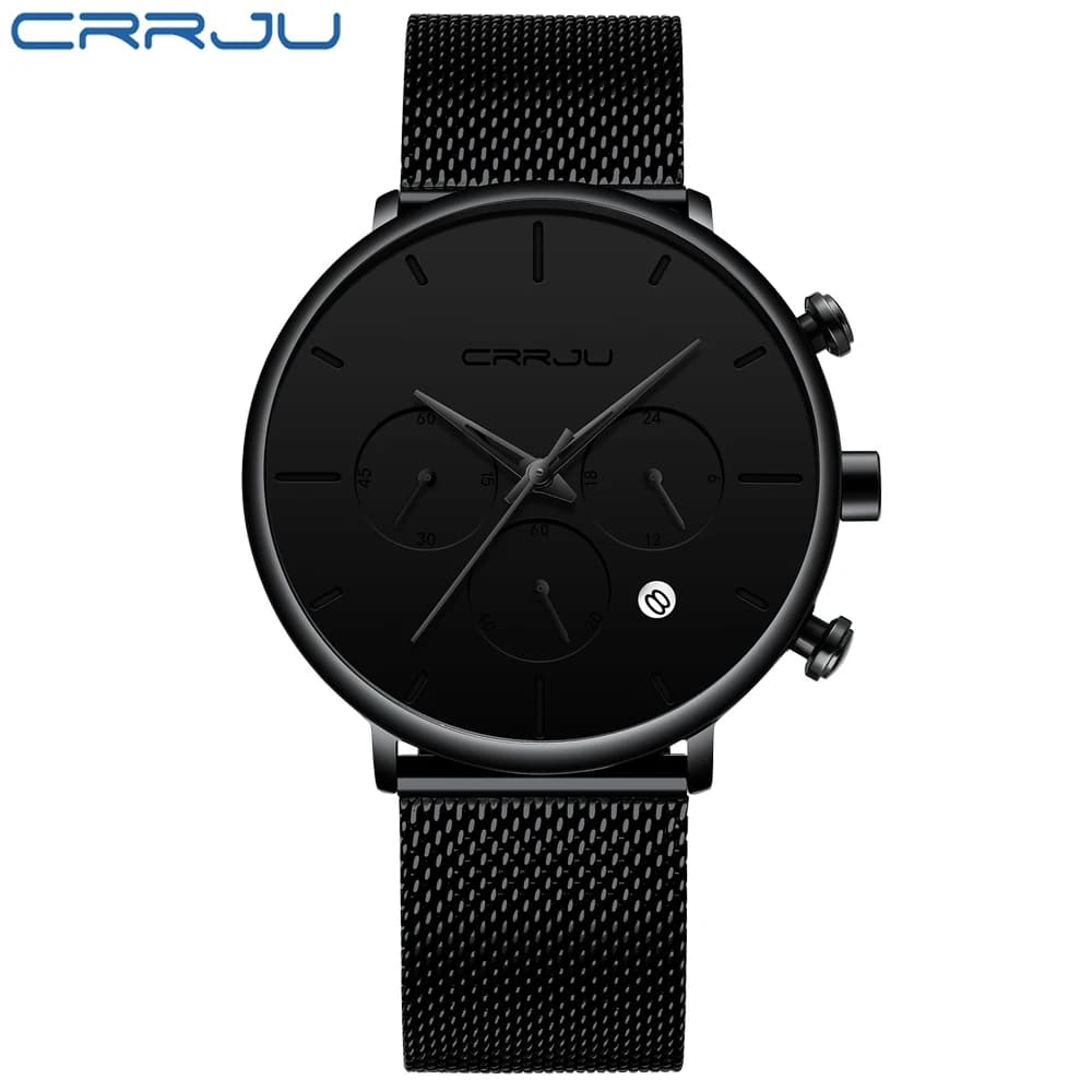 Crrju Sport Mens Watches Top Brand Luxury Men's Sports Watch Waterproof Men Ultra Slim Watch Quartz Dial Casual Relogio Masculine