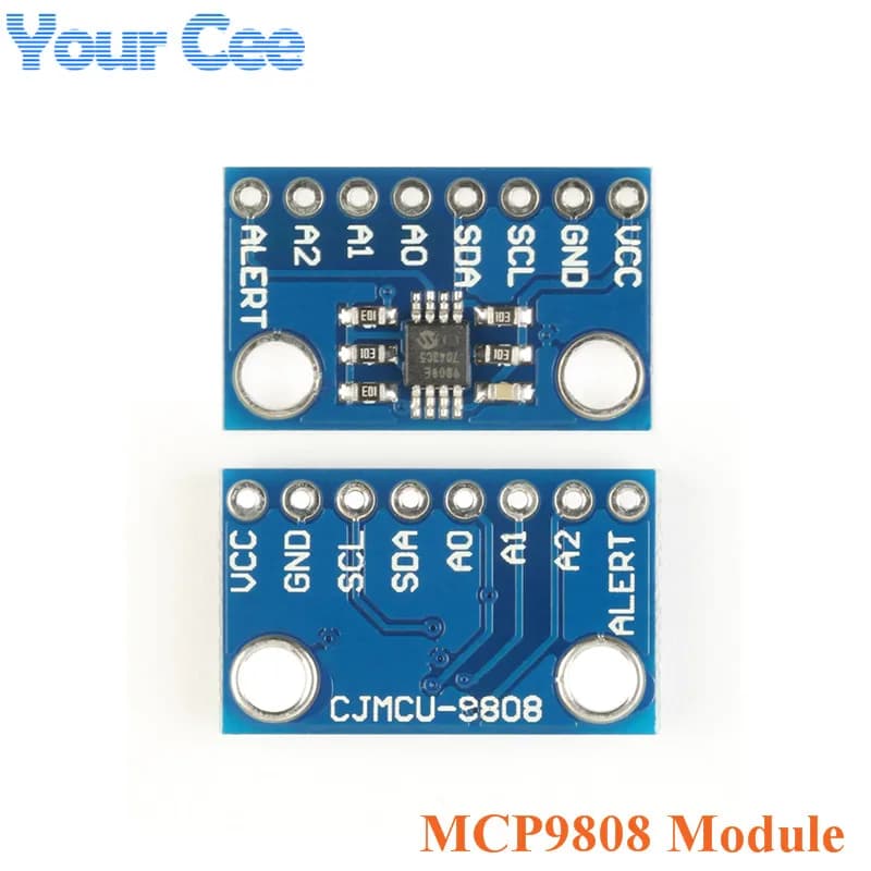 MCP9808 Sensore di temperatura ad alta precisione Modulo scheda breakout I2C IIC Tensione logica 2,7 V-5 V per Arduino 9808