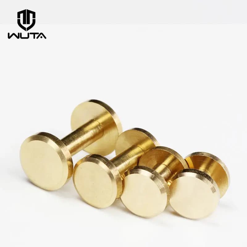 5/7/12/15/20 millimetri In Ottone Massiccio Piatto Button Vite Prigioniera Della Testa della Vite Del Chiodo Del Rivetto Chicago vite Cintura In Pelle Per Il Cucito A Mano Accessori Fai Da Te