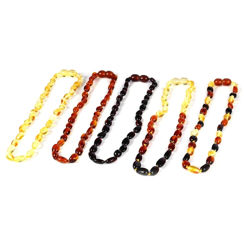 HAOHUPO 5 New Designs Amber Dentition Necklace for Women Baltic Natural Baroque Ambre Jewels Natural Stones 33-60 cm Women Gifts