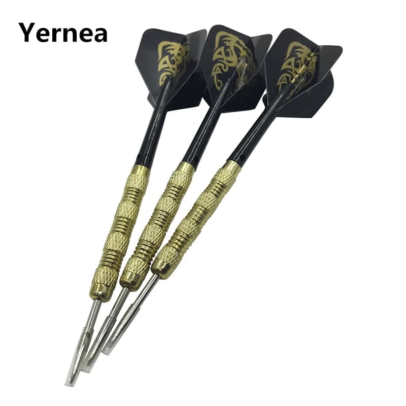 Yernea Nuovo 3 Pz 15g Acciaio Tip Freccette Sport Entertainment Nichelato Rame Dardo Corpo Nylon Dart Asta PET volo