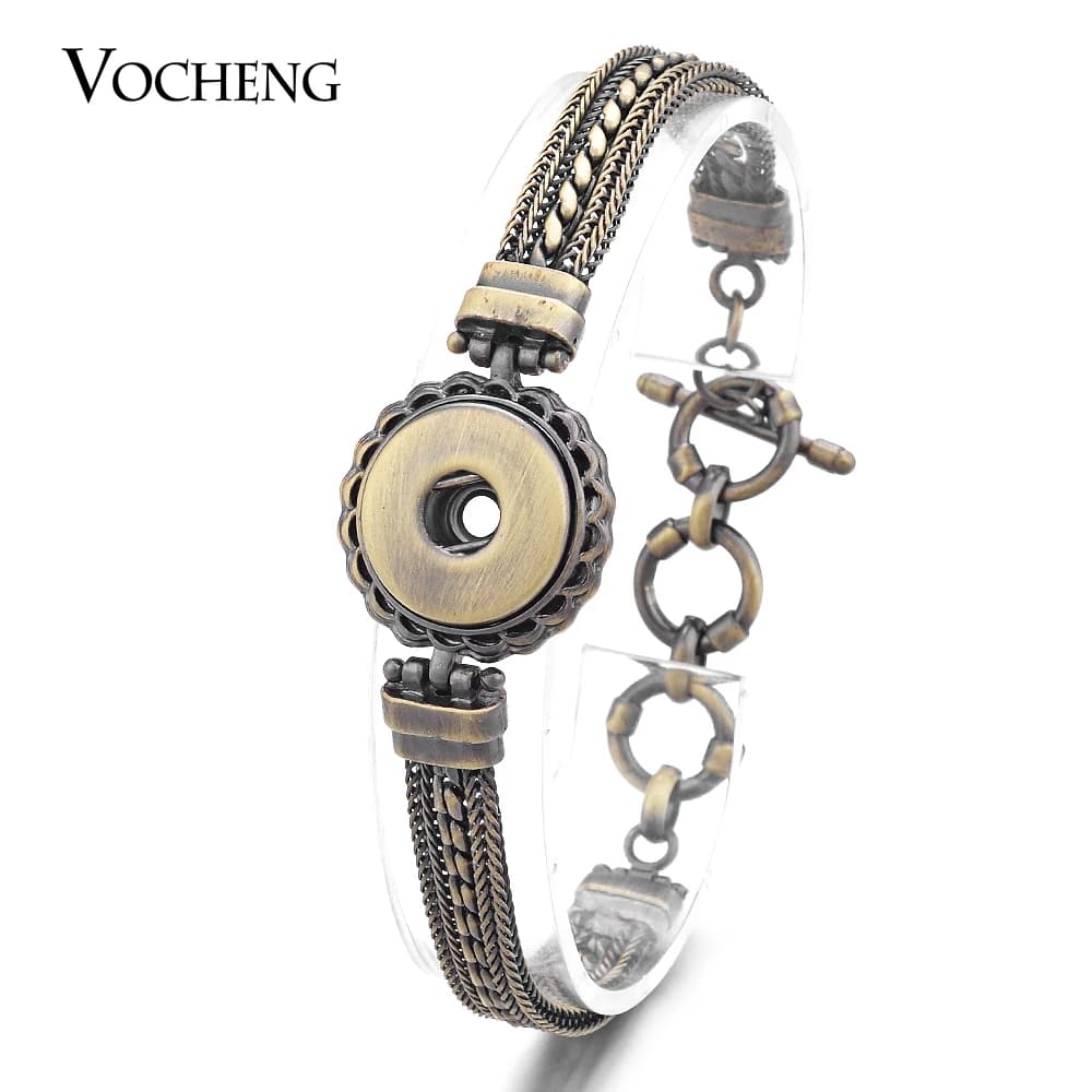 18 millimetri Vocheng zenzero scatta 2 colori antico Multi catena braccialetto NN-450