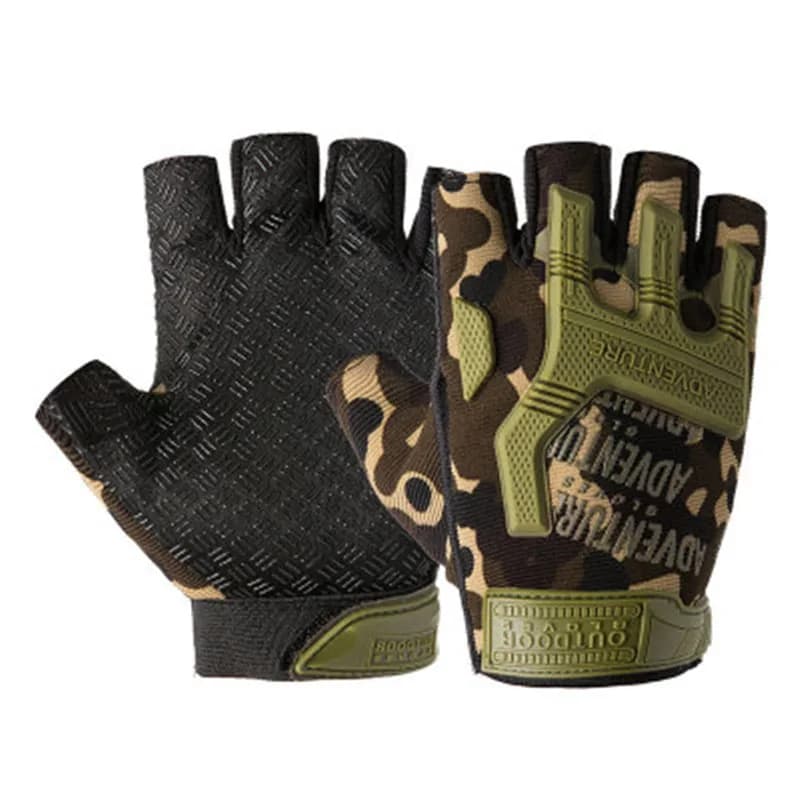 2021 guanti da uomo senza dita corti da esterno cuscinetto protettivo in gomma morbida esercito sportivo tattico militare Airsoft caccia da tiro