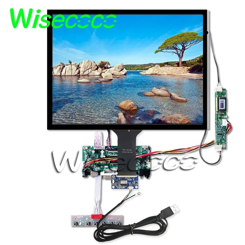 Display LCD TFT da 15 pollici 1024x768 Pannello touch LQ150X1LG81 per macchina POS Schermo di controllo industriale Scheda di controllo VGA Dvi