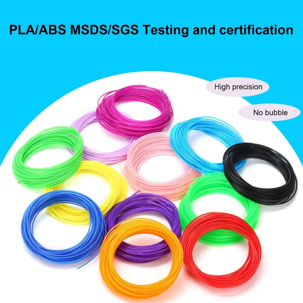 No 3D PLA Matita Holes ABS Filament Rods 3D Pen Pen 3D Printing Pen Material 9M/50M/100M/200M 1,75mm Filament