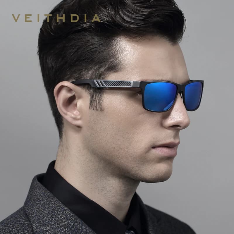 VEITHDIA Occhiali da sole da uomo Occhiali da sole a specchio polarizzati in alluminio Occhiali da guida sportivi Accessori per occhiali per uomo donna 6560