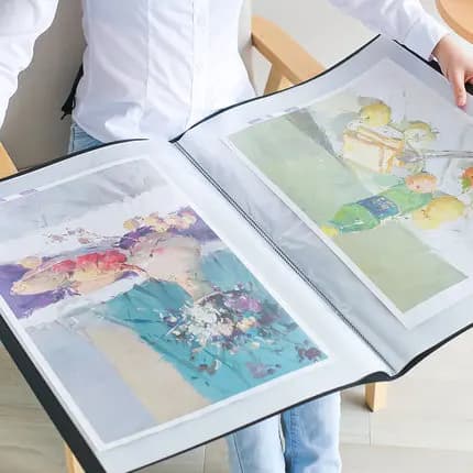 Cartella multi-tasca per file A3, fogli trasparenti, protezione, cartella portaoggetti per puzzle, disegni, libro espositivo per organizer in carta A3