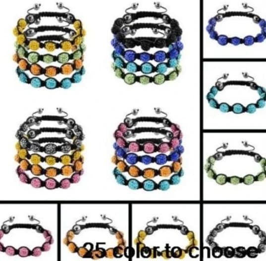 10 millimetri mix nero bianco multicolore misto q2536 di Cristallo AB Dell'argilla Della Discoteca Pavimenta Il branello della Sfera Dei Braccialetti Dei Braccialetti Fatti A Mano di Strass