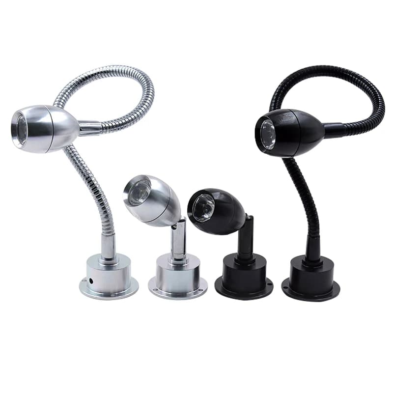 Lampada da parete moderna con tubo flessibile a LED 1W 3W Lampada da specchio per bagno Comodino Lettura Studio Applique Lampade per apparecchi a LED