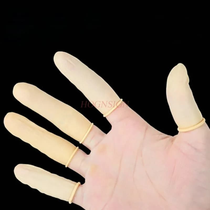 Set di 500 guanti monouso in lattice per manicure, antiscivolo, impermeabili, per estetica, con copertura per dita, per sicurezza sul lavoro, in vendita a metà prezzo