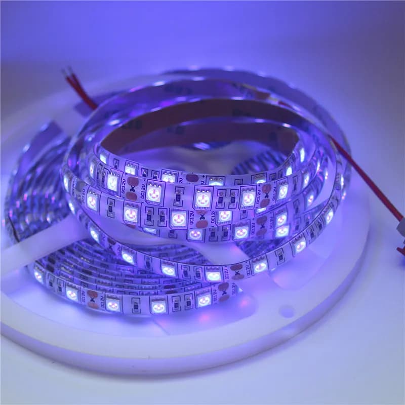 Striscia Led UV 5050 SMD 60leds/m 395-405nm lampada a nastro flessibile viola a diodi LED ultravioletti per la sterilizzazione dei soldi rileva