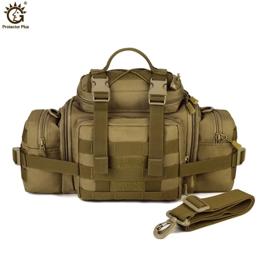 Marsupio tattico da uomo in nylon da escursionismo bottiglia d'acqua custodia per telefono sport all'aria aperta caccia arrampicata borsa da cintura da campeggio