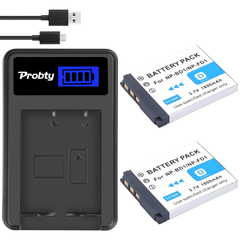 NP-BD1 Battery + Charger for SONY Cyber-Shot DSC-T700H DSC-T900 DSC-T900B DSC-T2 DSC-T2/B DSC-T2/G DSC-T2/P DSC-T2/L DSC-T2/