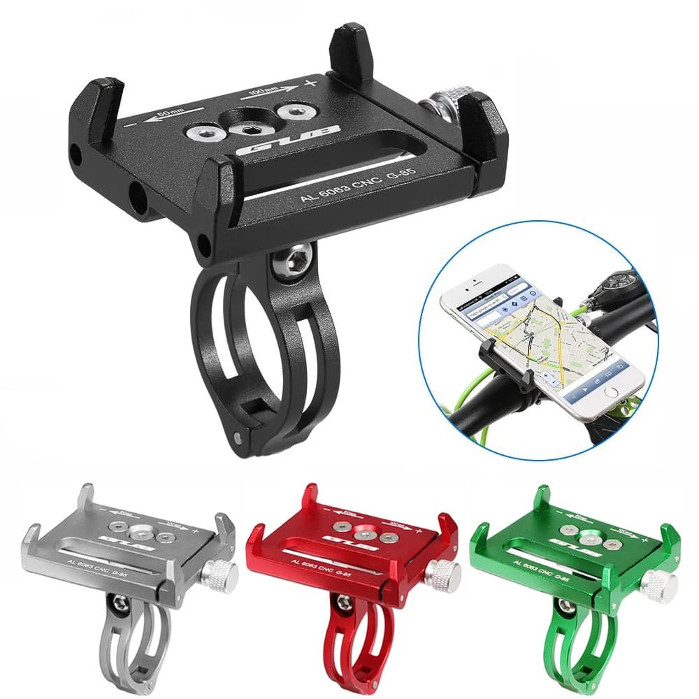 Untoom Supporto universale per telefono da bicicletta in alluminio Staffa di montaggio per clip per manubrio per bici da moto per smartphone da 3,5-6,2 pollici
