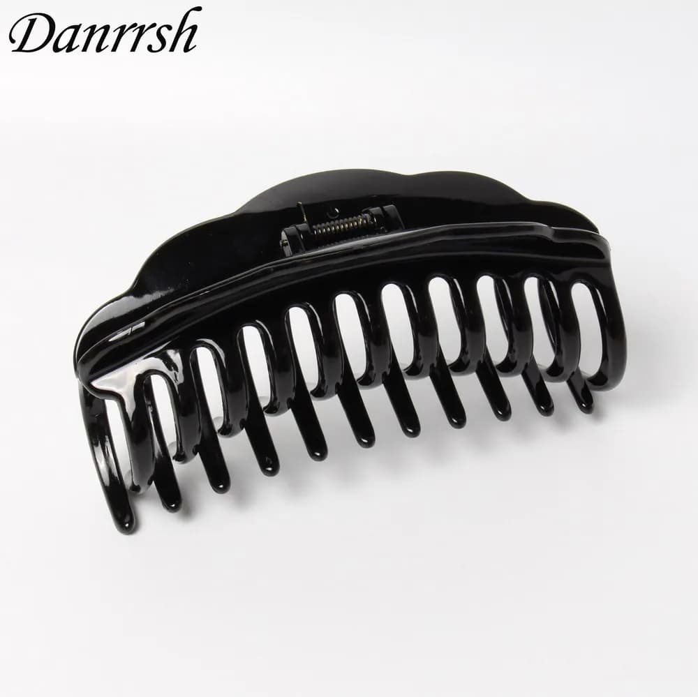 Artigli per capelli grandi da 13 cm Fermagli per capelli semplici e resistenti al granchio Morsetto Accessorio per capelli a forcina da bagno nero e marrone per le donne