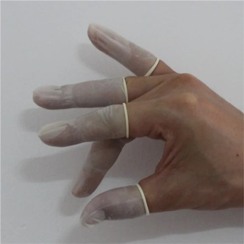 200 puro lattice naturale senza polvere lettino per dita antistatico camera bianca punta delle dita protettiva ESD guanto orologio gioielli guanti da lavoro