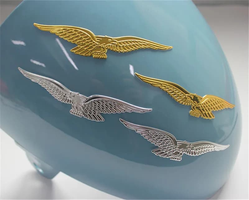 Adesivo 3d Moto Guzzi Eagle Colore oro argento Moto Moto Bike Adesivi decalcomanie 3D impermeabili