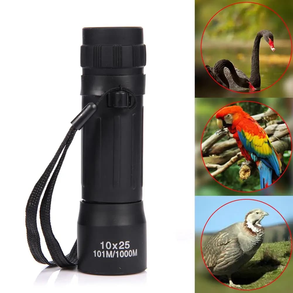10*25 telescopio zoomabile lente ottica visione notturna telescopio monoculare cannocchiale binocolo