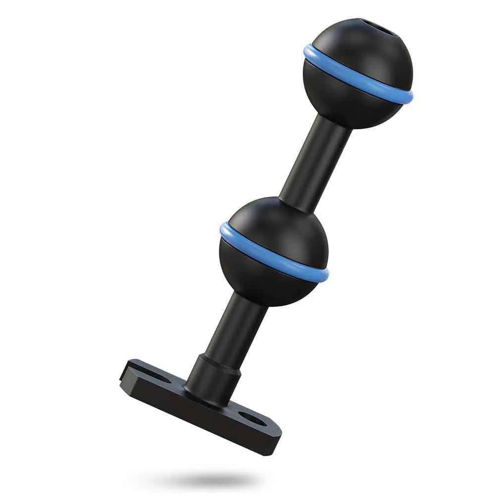 Staffa per fotocamera con adattatore a sfera doppia da 1 '' Seafrogs per sistema fotografico subacqueo con vassoio per braccio per fotocamera subacquea