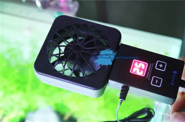 Mini nano clip hang on ventola di raffreddamento sensore di corsa di arresto automatico di controllo della temperatura acquario pianta acquatica fish tank