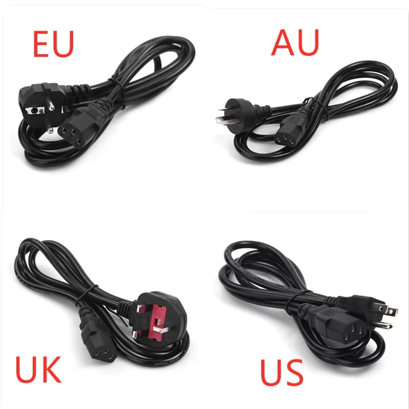 Durevole 3-Prong 1.2m EU US AU UK 4Standard AC Power Adapter Cavo di Alimentazione Cavo di Piombo di Ricarica linea di Fili Per Il PC Del Computer Portatile