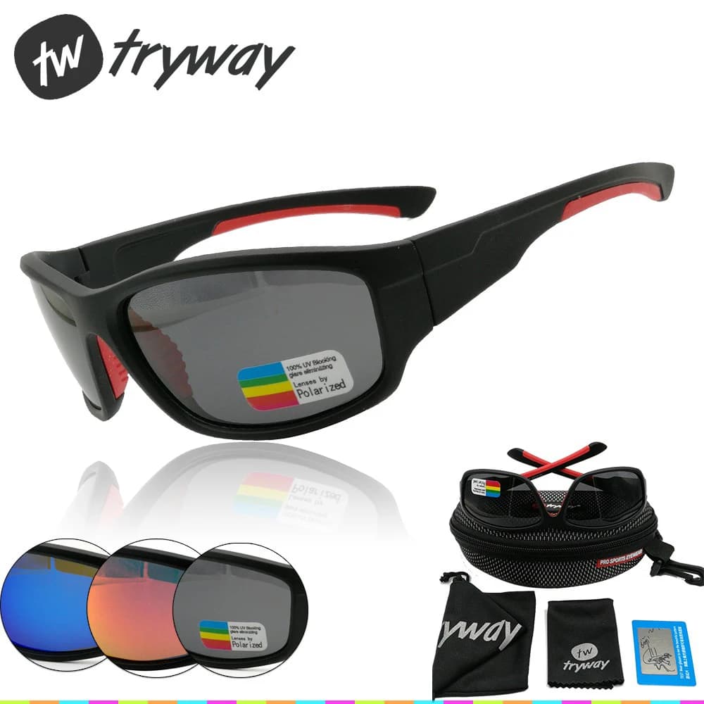 twtryway Outdoor Uv400 Polarized sunglasses men sports camping de sol cycling bike glasses Fishing ski Goggles Hiking eyewear
