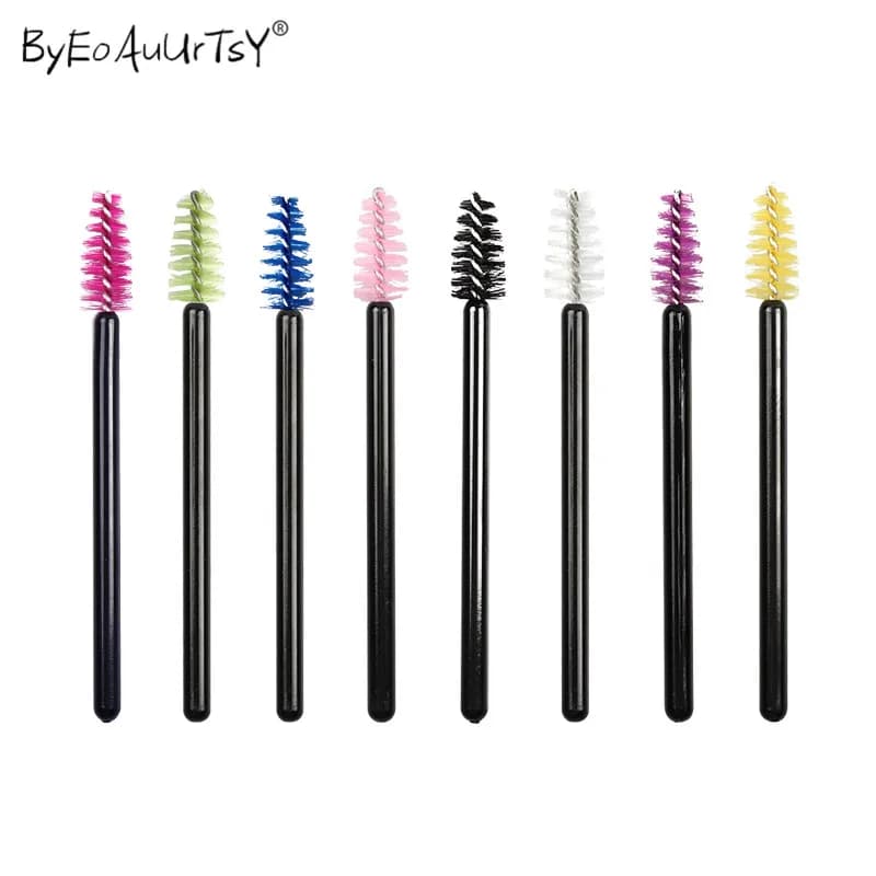 50 pcs/pocket Use And Drop Brush For Eyelash Mascara Sticks Applicator Hair For Eyelash Makeup Brushes Individual Lash Removal Micro Spine
