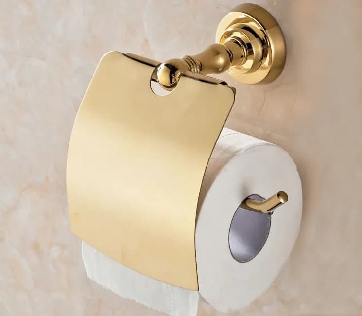 ORO di Rame porta carta igienica cremagliera di carta oro placcato portasciugamani moda GB004c