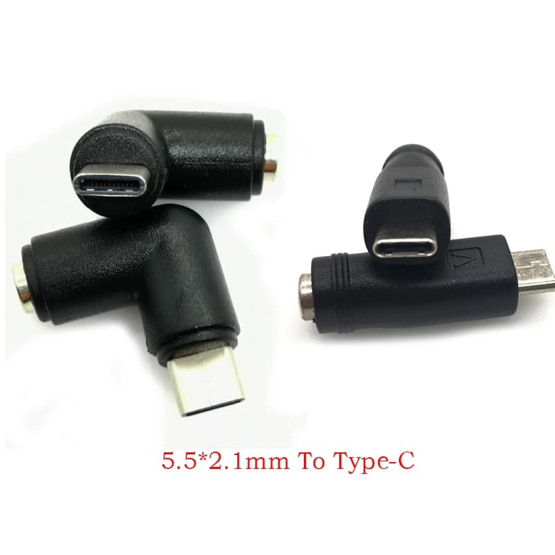 5.5*2.1 millimetri 5.5x2.1mm jack Femmina a Tipo-C USB 3.1 Spina Maschio di 90/ 180 Gradi DC Connettore di Alimentazione Adattatore DC a Tipo c maschile