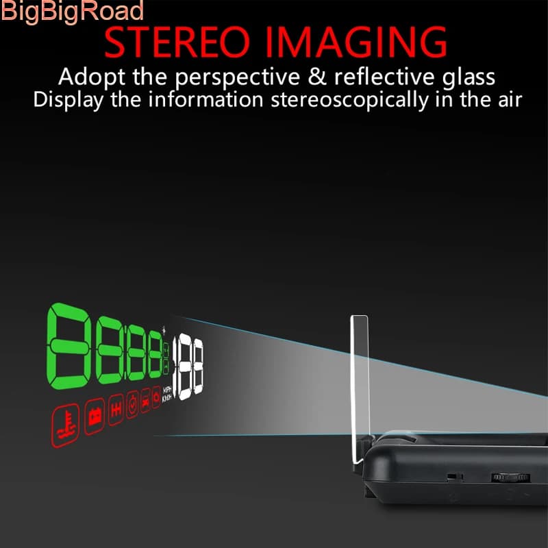 BigBigRoad Per Land Rover Range Rover Freelander Discovery Proiettore per parabrezza per auto Computer di bordo HUD Head Up Display OBD 2