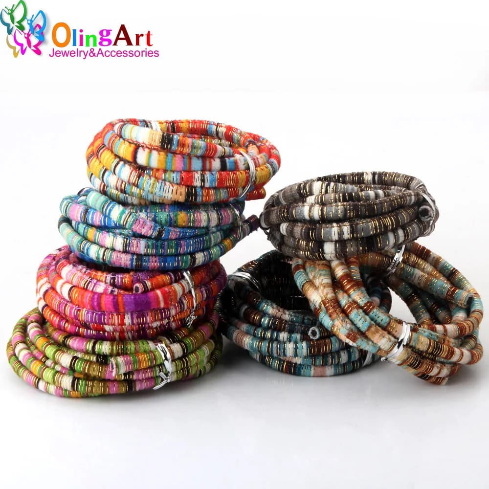 OlingArt 6.0mm 2 M/lotto Filo di Cotone con filo d'oro sfumato Colorato scarpe FAI DA TE/cappello/borsa/creazione di gioielli/fatto a mano/2019 Nuovo