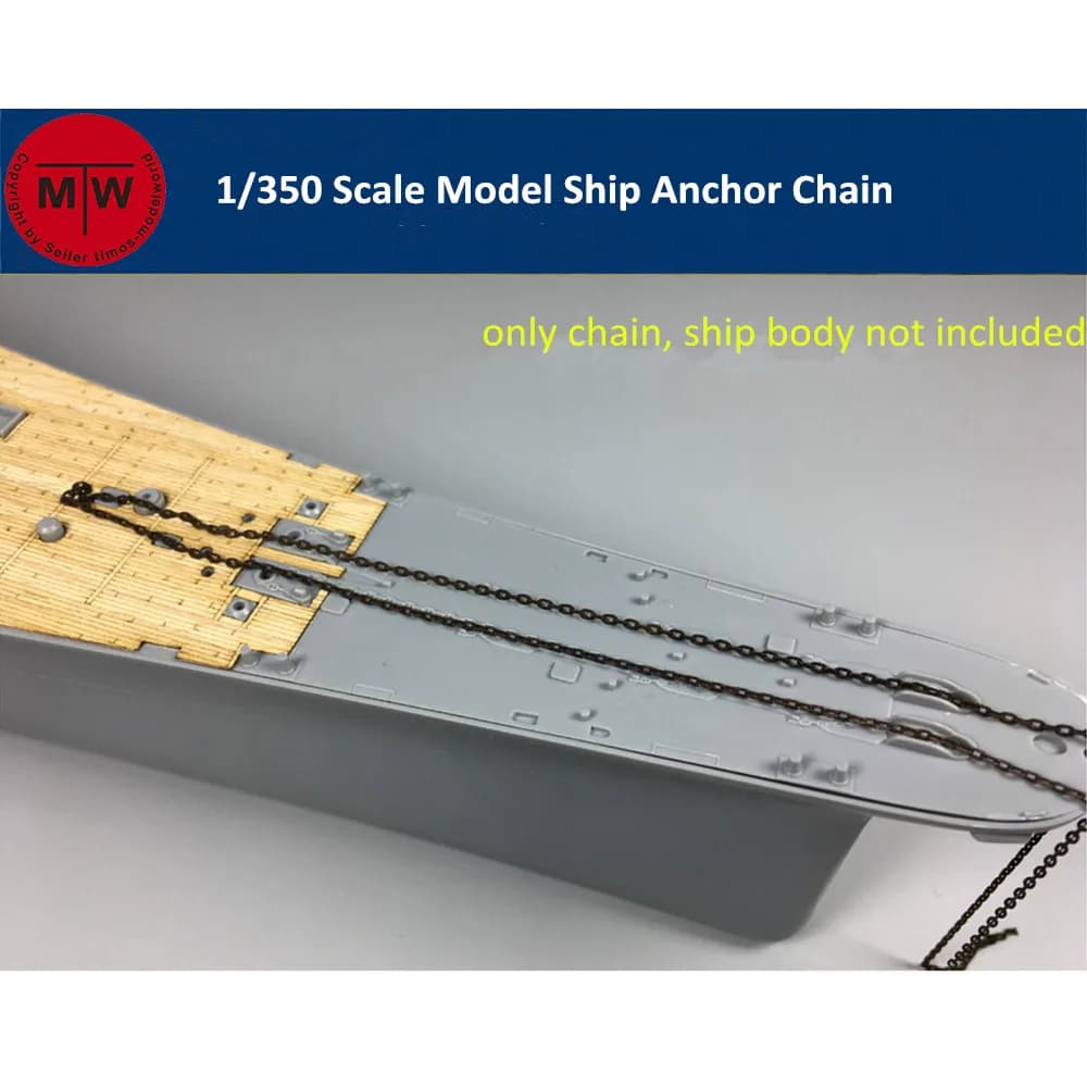 Catena di ancoraggio per nave modello in scala 1/350 2set per modello di nave CY350012 (non includere ancoraggio)