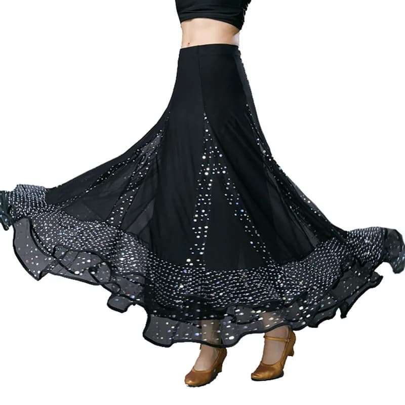 Gonna da ballo moderna da donna Gonna lunga a pendolo grande estiva femminile Gonna lunga per adulti Standard nazionale Amicizia Costumi di danza No Top B-6895