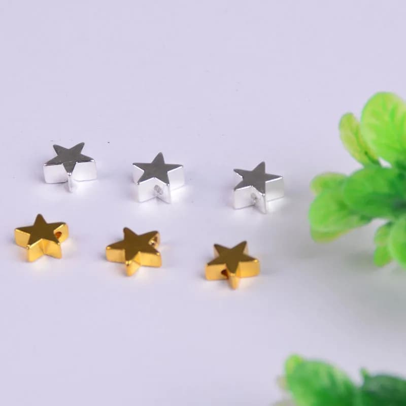 50 pcs/lot metal pendants for diy jewellery making stars for necklace