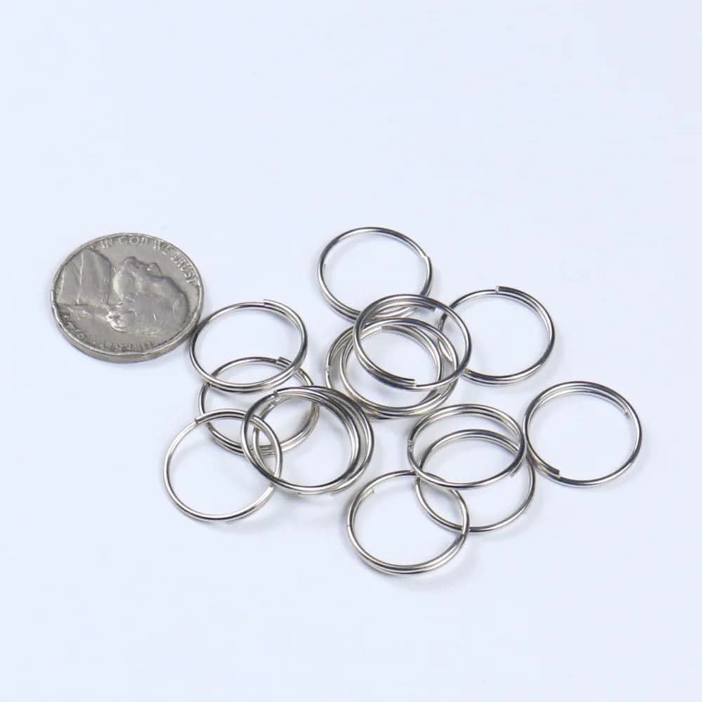 100PC/Llot 11MM Silver Plated Steel round Rings Chandelier Crystal Golden Connector Pendant Ring Bead Curtain Accessories
