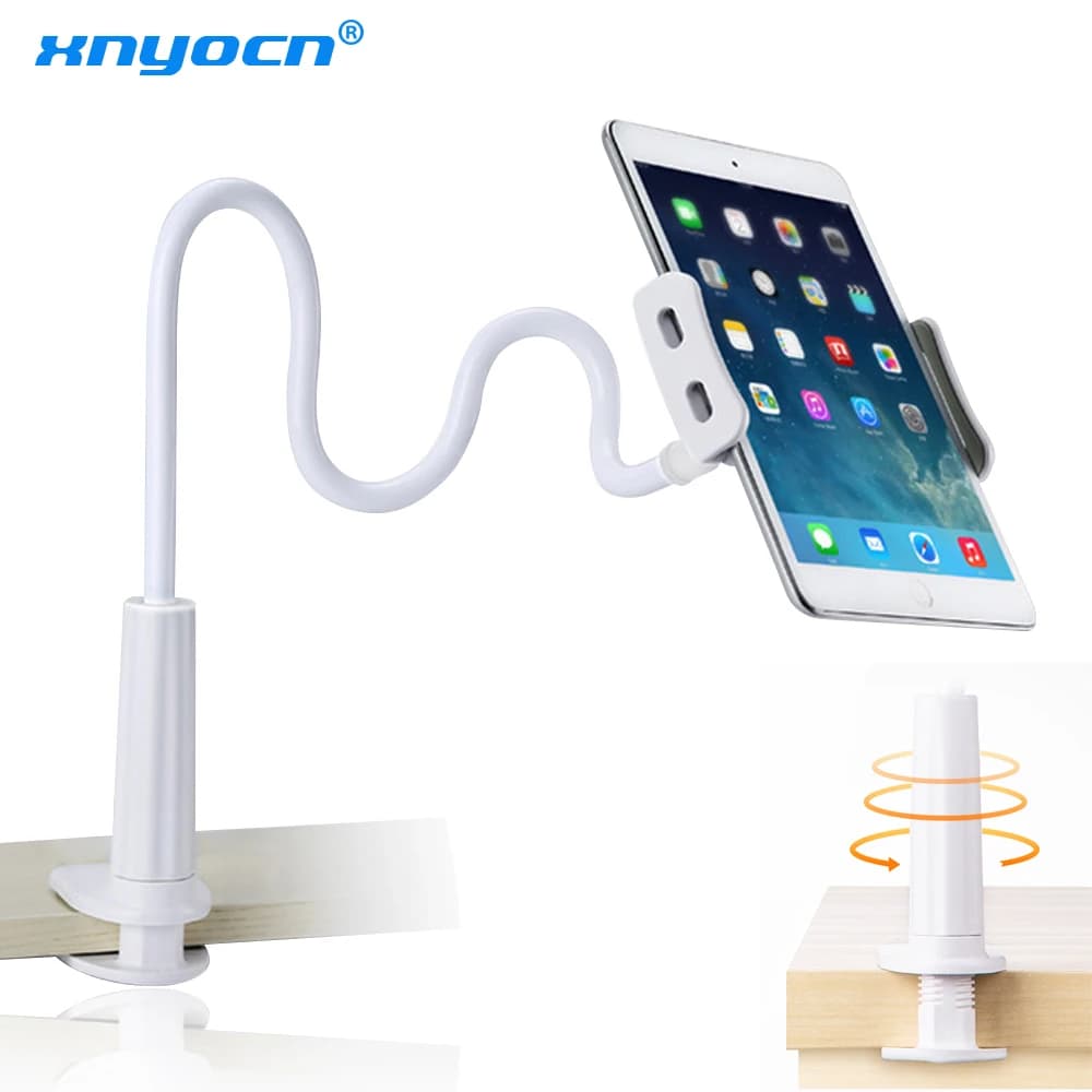 Xnyocn Supporto per telefono Universale 360 Girevole Flessibile Braccio lungo Supporto pigro Morsetto Letto Tablet Auto Selfie Mount per iPad Phone Pad