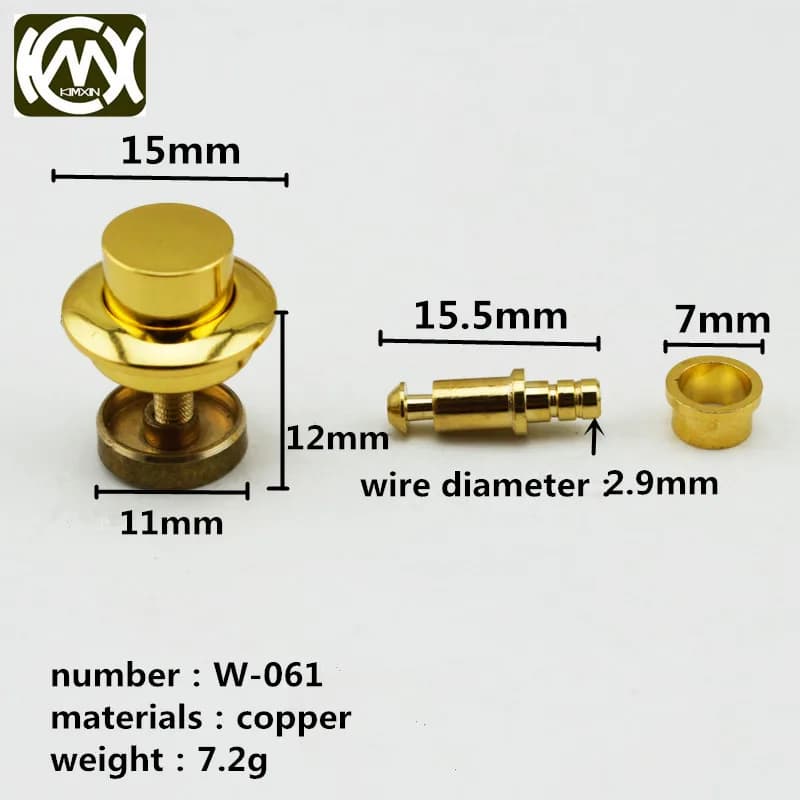 10pc Woodenbox Ferramenteria e attrezzi accessori pulsante di blocco scatola di Immagazzinaggio a scomparsa Rame serratura di protezione in metallo galvanostegia prodotti W-061