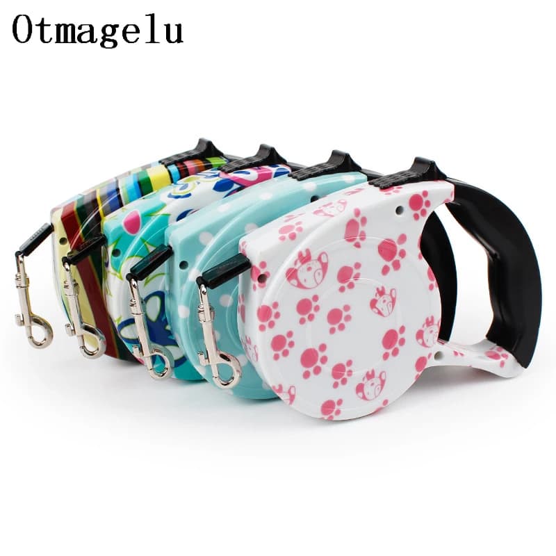 Guinzagli per cani da compagnia economici 5M Guinzaglio per cani retrattile in nylon automatico Cucciolo di animali domestici Corda di trazione Imbracatura a catena Guinzagli per cani Gatti