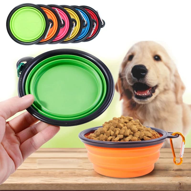Ciotole da viaggio pieghevoli per cuccioli di grandi dimensioni per cani Gatti Sicurezza Pet Cat Bottiglia per bere Acqua per cani Ciotola per alimenti Alimentatore per animali domestici Accessori per gatti