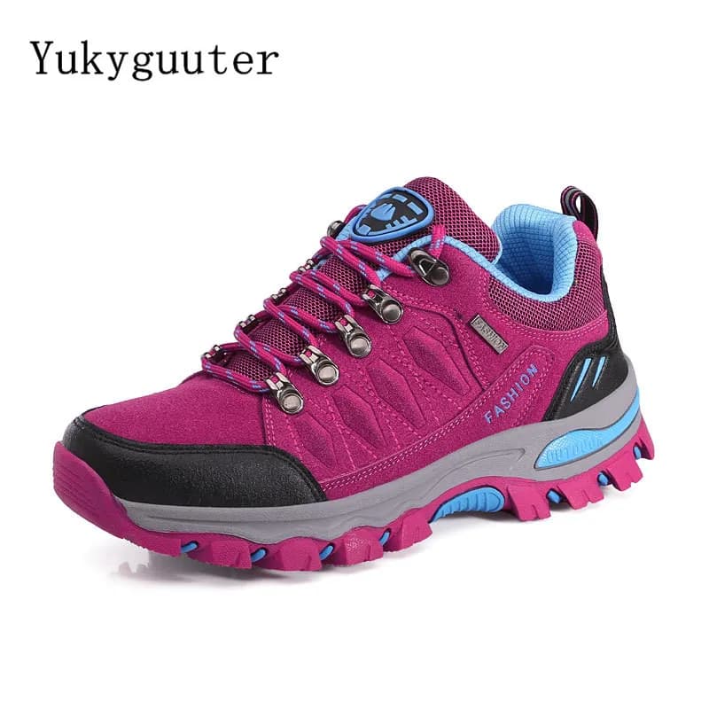 Scarpe da trekking da donna Trekking all'aperto Sport Arrampicata Stivali da campeggio Scarpe da ginnastica da jogging da passeggio impermeabili antiscivolo Sneakers Stringate